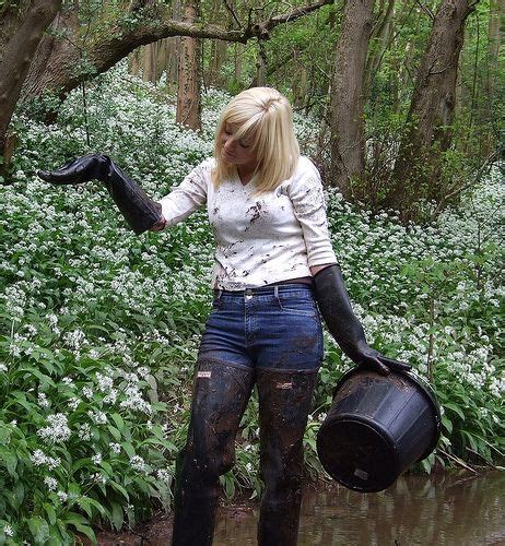 We publish here a trailer of our wet and muddy girls in wellies. Black Rubber Waders | Хочу здесь побывать | Pinterest ...