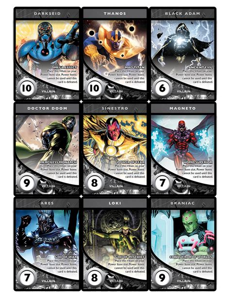 From italian and spanish for 'one'; DC vs Marvel Deck-Building Card Game Prototype on Behance