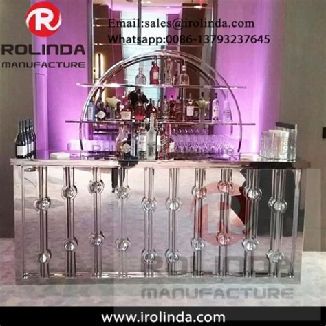 Visitors and strangers gain access to. modern bar furniture stainless steel gold reception desk ...