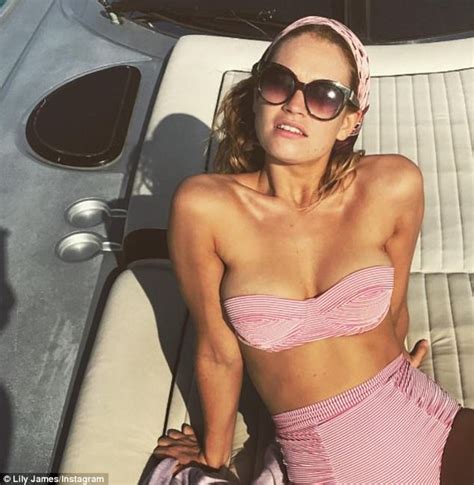 Hotwife turns hubby into sissy. Lily James poses in strapless bikini for Instagram post ...