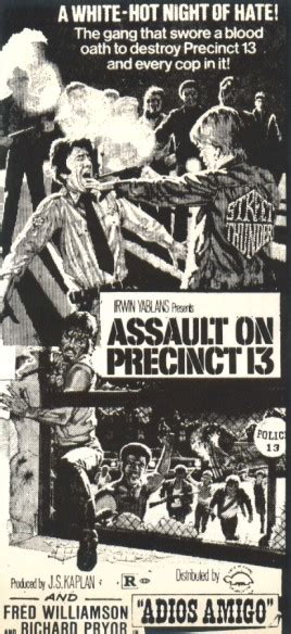 Assault on precinct 13 is the 1976 thriller that was one of the earliest directorial efforts from john carpenter, as this was his first film after the cult classic dark star and preceded his breakout hit halloween by two years. Assault on Precinct 13 (1976) - The Deuce