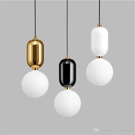 They transcend decor styles and glass pendant lights can be used to provide both function and style in. Modern Pendant Lights LED Glass Ball Hanging Lamp Gold ...