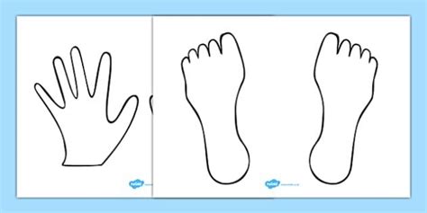 This book has clearly been well maintained and looked after thus far. Hand And Feet Colouring Sheet Templates - My Body Primary ...