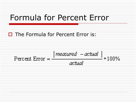 Many people struggle with the errors in the calculation by. PPT - Percent Error PowerPoint Presentation, free download - ID:5581807
