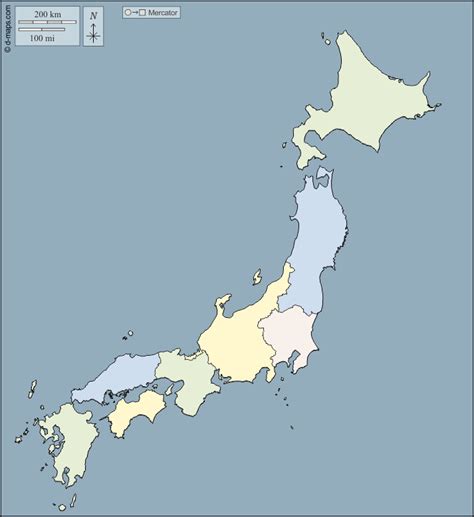 This is everything you need when looking for a map of japan. Japan free map, free blank map, free outline map, free base map outline, regions, color