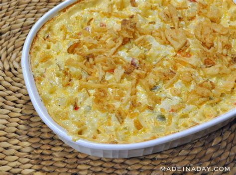 Make a cheesy, creamy potato casserole for your next family gathering or holiday meal. OBrien Potato Casserole