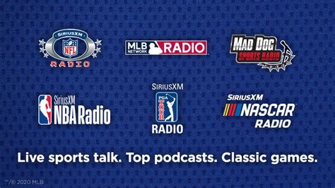 Channel description of baseball channel: Stream SiriusXM's NFL, MLB, NBA, NASCAR channels for ...