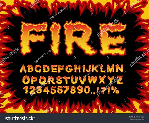 Google fonts is a library of 1,075 free licensed font families and apis for conveniently using the fonts via css and android. Edit Vectors Free Online - Fire font. | Shutterstock Editor