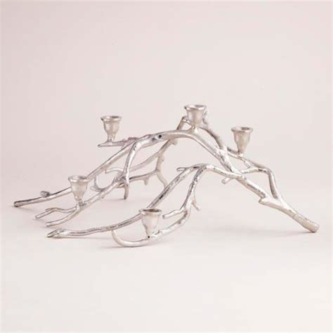 Magnificent in design and structure, the. Silver Twigs Taper Candle Centerpiece, World Market