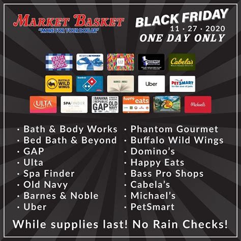 As of now, since most of bass pro shop's coupons are direct deals that require no coupon codes today's top bass pro shops coupon: Market Basket: 20% Off Gift Cards On Black Friday - The ...