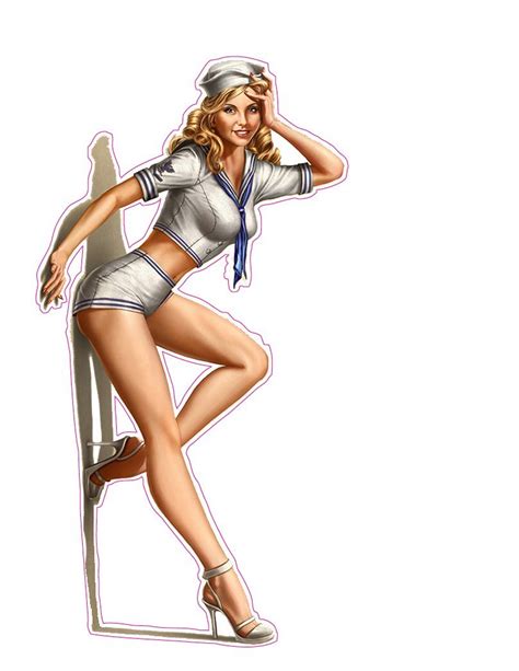 We carry a large selection of aftermarket replacement o.e.m decals for motorcycles, streetbikes, race bike replicas, and more. Blonde Sailor Version 2 Pin Up Girl Decal | Nostaglia ...