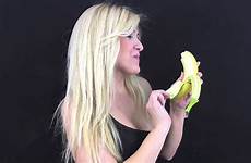 banana eating girl sexy hot blonde