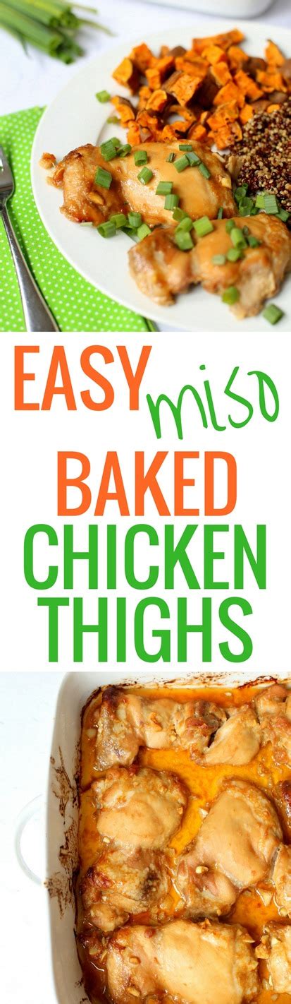 However, to ensure doneness, foodsafety.gov recommends you use a meat thermometer to check the internal temperature of your chicken. Easy Baked Miso Chicken Thighs