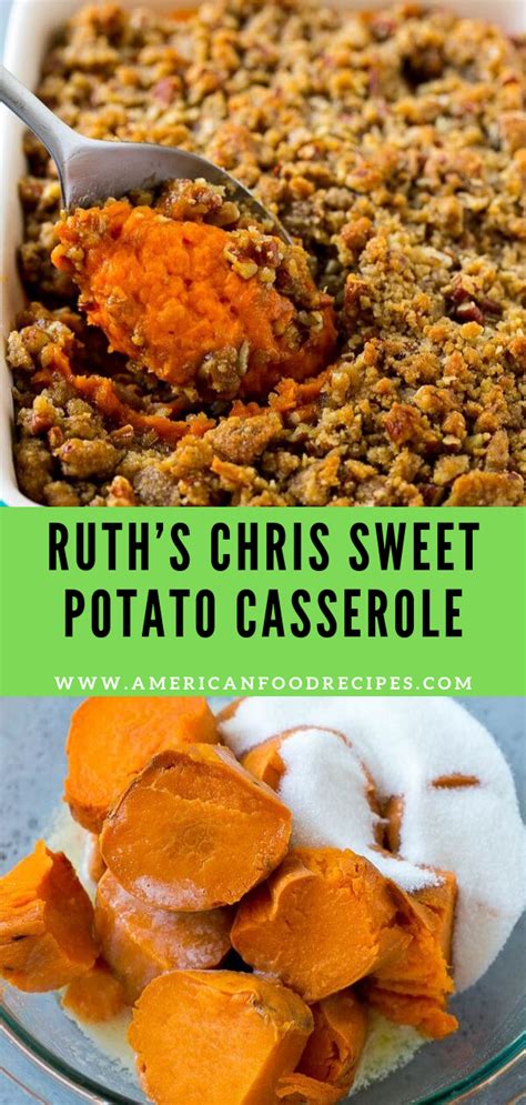 Add cup of heavy cream, and a tablespoon of sugar to a pot and bring to boil. RUTH'S CHRIS SWEET POTATO CASSEROLE - American Food Recipes