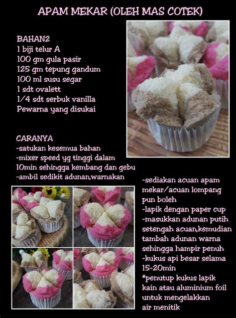 Hari ni saya kongsikan #carasaya buat apam mekar. Apam mekar | Malay food, Food, Cooking recipes