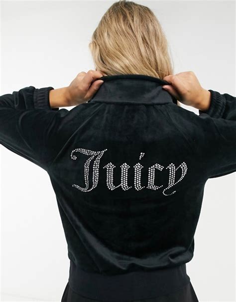 › a to z of brands. Juicy Couture co-ord velour tracksuit top with back ...