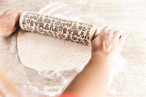 Animals Rolling Pin - Wooden Rolling Pin - Embossed Rolling Pin - Engraved Rolling Pin - Rolling 