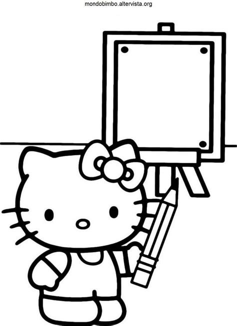 Hello kitty coloring pages to print printables. Hello Kitty da colorare — Mondo Bimbo