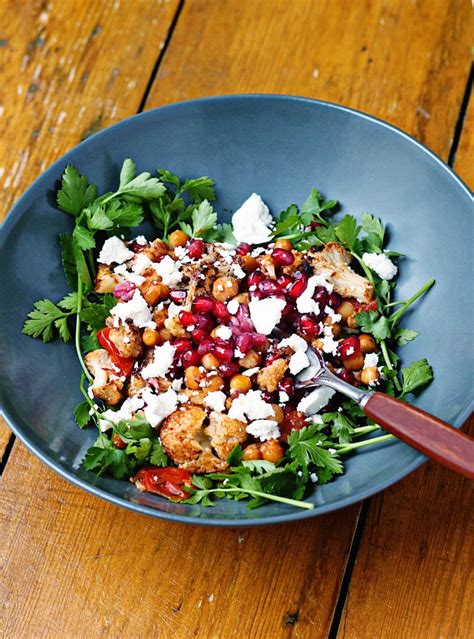 Here, it combines beautifully with couscous for a quick and tasty … here, it combines beautifully with couscous for a quick and tasty side. Cauliflower, Chickpea and Pomegranate Salad ...