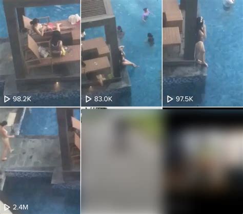 Quay lén cặp đôi chịch nhau với sự khéo léo của tay nhiếp ảnh gia đã khoe toàn bộ cơ. TikTok thả cửa cho video quay lén ở hồ bơi được 2,4 triệu lượt xem