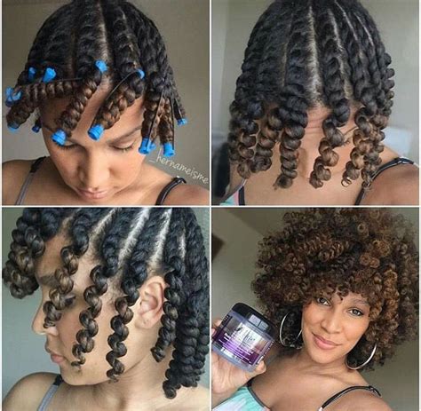 Flat twists perm rod set mane n tail | Natural hair styles ...