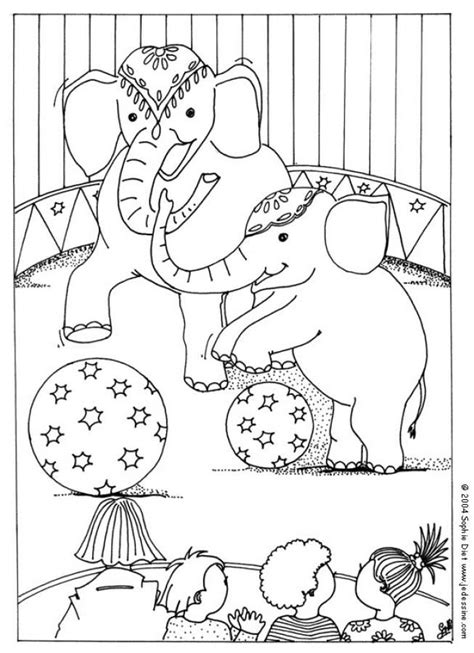Download Circus elephants coloring page | Elephant coloring page ...