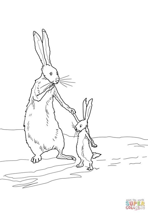 Wolltet ihr schon mal die projekte mit meinen schablonen größer oder kleiner machen? Ausmalbild: Der kleine braune Hase und der große braune Hase | Ausmalbilder kostenlos zum ...