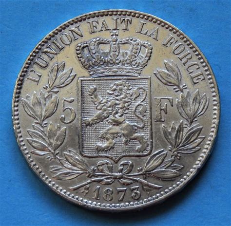 Belgische bankende gemakkelijkste manier om de beste keuze te maken. 5 Francs 1873 Belgien, Leopold II. | Kaufen auf Ricardo