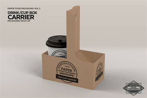 Drink Cup Carrier Packaging Mockup | Packaging mockup, Food box packaging, Packaging