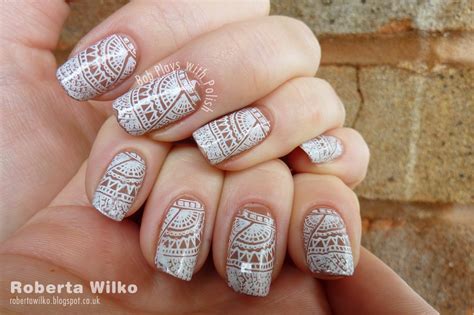 For this manicure, i used the single hibiscus flower in the top right corner of the. Bob Plays with Polish: Art Deco Lace