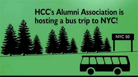 Join a group and attend online or in person events. HCC's Annual Bus Trip to NYC - YouTube