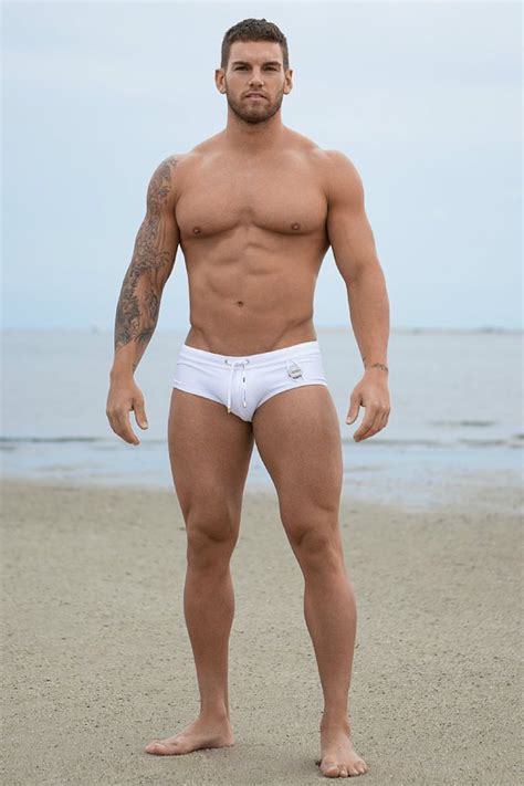 Muscular man wearing underwear in an old tunnel. Hot men in their pants.: The Full Package.