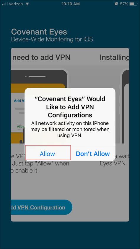 This app uses device administrator and accessibility service permissions. How do I install the Covenant Eyes browser on iPhone, iPod ...