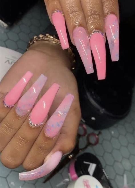 Check spelling or type a new query. extra long powder pink and purple marble coffin nails with ...