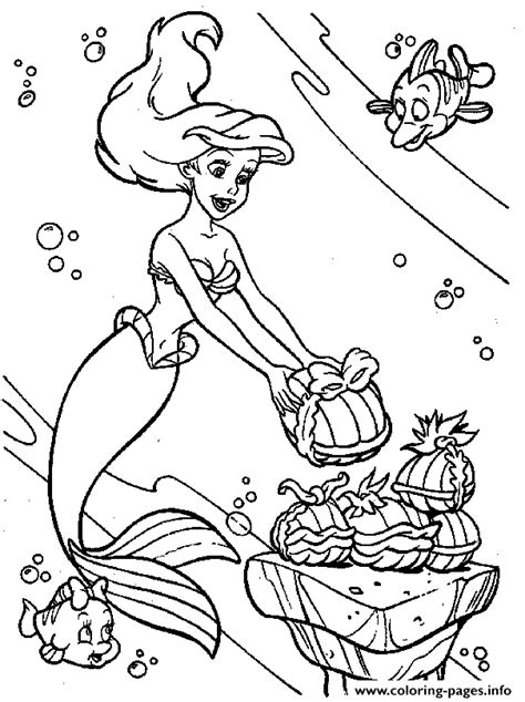 Disney princess ariel coloring pages. Ariel With Gifts Disney Princess Sa631 Coloring Pages ...