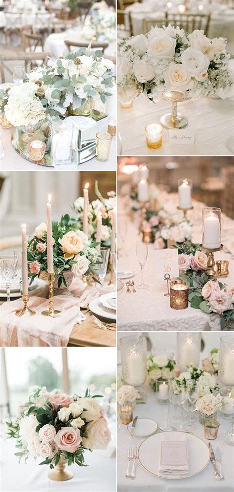 New inspirations, traditions, and color of the year. 20 Elegant Neutral Wedding Centerpieces for 2021 Trends ...