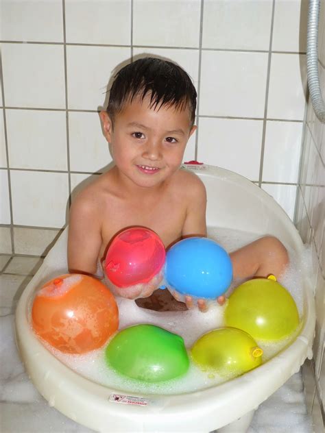 Once your sweaty kids have finished their baths, why not. Family FECS: Bath-Tub Fun with Water Balloons