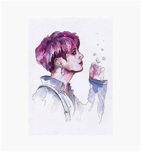 I also drew the same concept recently, but i though drawing the background was very hard, but you did a great job on it!!! BTS - Jungkook Butterfly by k-stuffy | Jungkook, Artwork ...