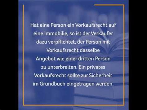 Die vorkaufsrechtsverzichtserklärung ist im baurecht ein verwaltungsakt, mit dem eine gemeinde bescheinigt, dass sie auf ihr gesetzliches vorkaufsrecht bei einem grundstückskauf verzichten wird. Vorkaufsrecht - YouTube