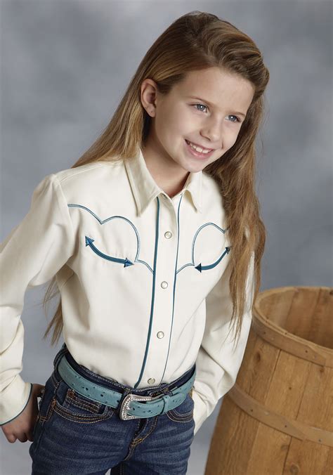 Innocent young virgin from ukraine. Roper® Girls Cream Embroidered Pearl Snap LS Old West Shirt