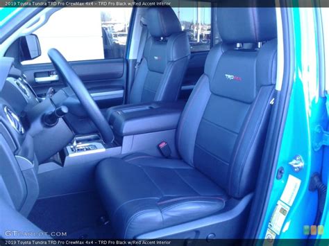 2019 toyota tundra interior (toyota photo). TRD Pro Black w/Red Accent Interior Photo for the 2019 Toyota Tundra TRD Pro CrewMax 4x4 ...