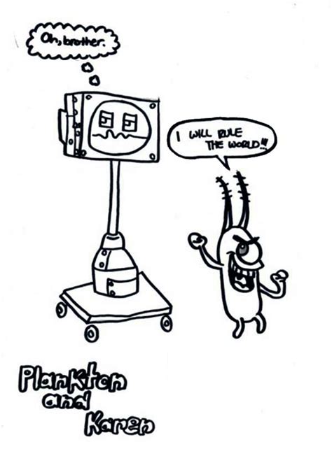 Maybe you would like to learn more about one of these? Plankton and Karen Coloring Page - NetArt (With images ...