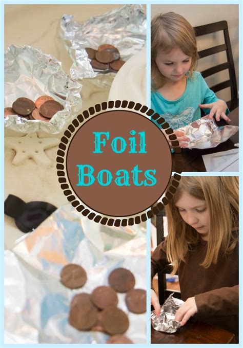 With the other 2 pieces of aluminum foil, design a boat that has. Aluminum Foil Boats - Life with Moore Babies