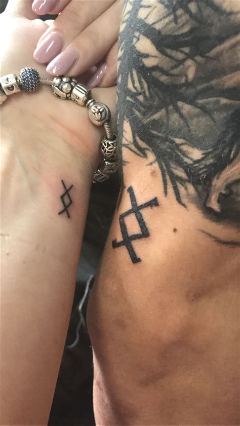 There is historical precedence for using runes as tattoos. Matching symbol tattoo. Inguz rune (the 4 selves) (With images) | Tattoos, Symbolic tattoos, Ink ...