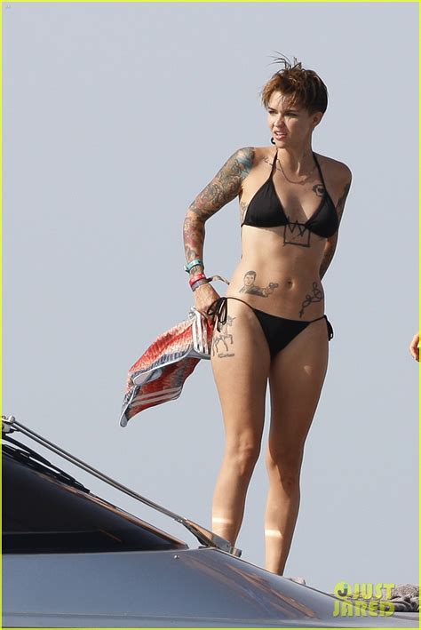 Big kahuna tattoo and piercing. Ruby Rose Displays All of Her Tattoos in a Teeny Bikini ...