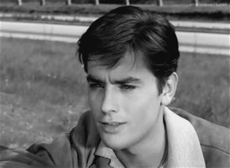 Alain delon and claudia cardinale in sicily for the shooting of the film 'le guepard' by visconti luchino. best of fashion/movie/and more/gifs — Alain Delon