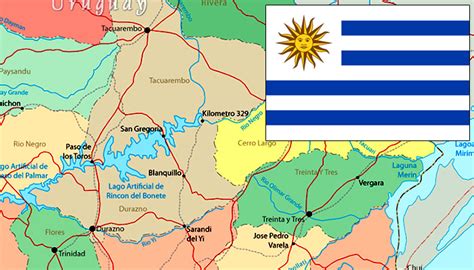 Adotada pelas leis de 16 de dezembro de 1828 e 12 de julho de 1930. Uruguai: Bandeira, Mapa e Dados Gerais - Rotas de Viagem