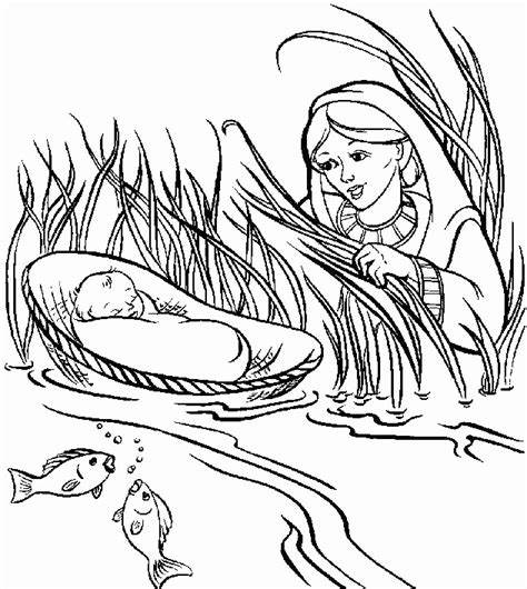 This content for download files be subject to copyright. Baby Moses Coloring Page at GetColorings.com | Free ...