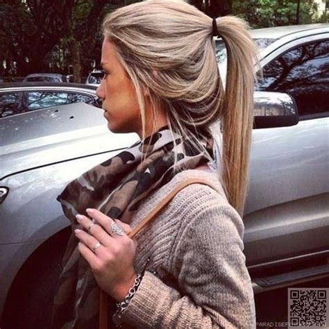 One signature feature of the short shaggy hairstyles is a lot of thin layers that help 50's women look trendy appearance. Sloppy Ponytail | Hair styles, Long hair styles, Hair