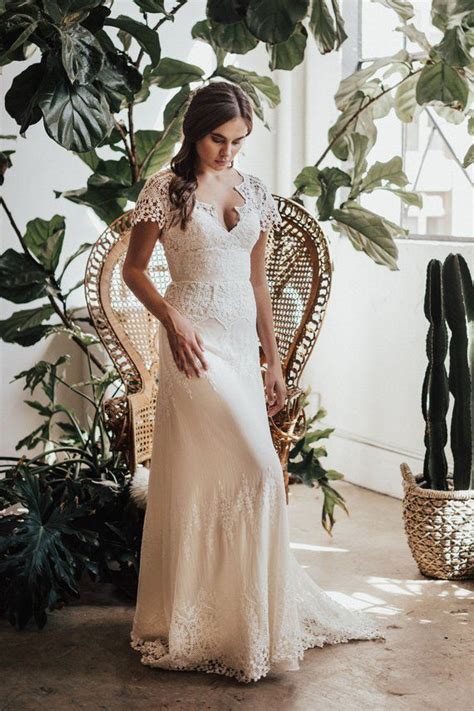 Buy boho lace wedding dresses and get the best deals at the lowest prices on ebay! Vestido de novia Azalea lace Boho Encaje de algodón con ...
